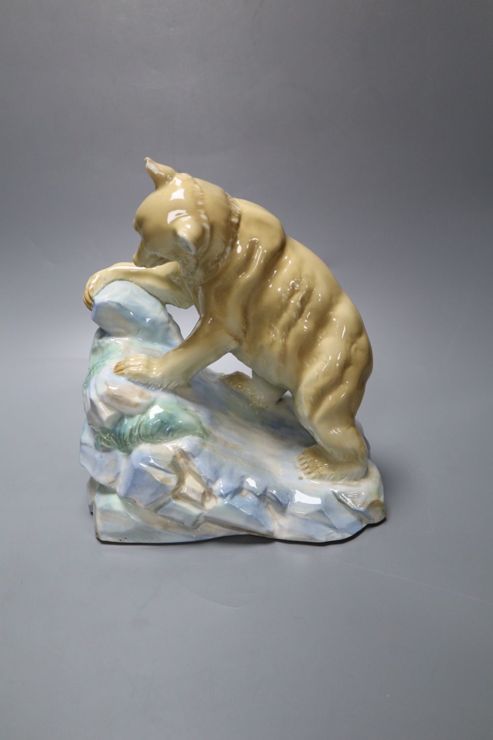 A Wade porcelain brown bear, dated 1939, height 25cm